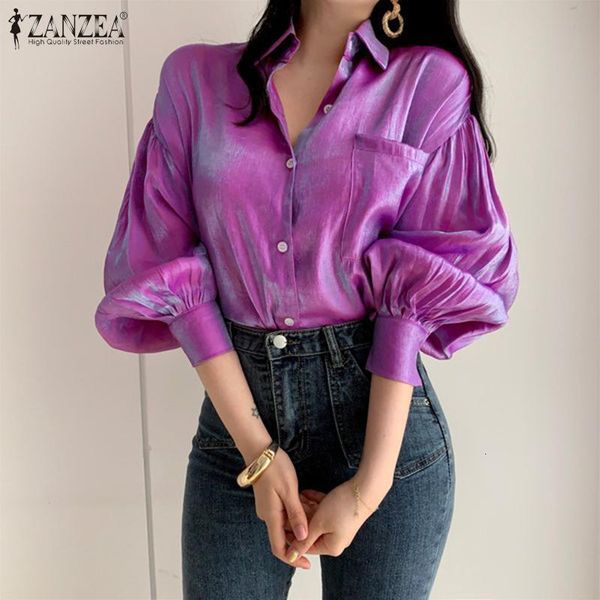 women's blouses shirts zanzea gradient color shirts womens fashion bright blouse female elegant lapel button blusa casual puff sleeve o, White
women's blouses shirts zanzea gradient color shirts womens fashion bright blouse female elegant lapel button blusa casual puff sleeve o, White