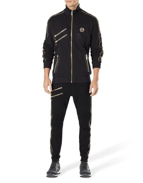 german trendy printing phillip plain men's clothing europe stand up collar heavy industry drill leisure sports suit, Gray
german trendy printing phillip plain men's clothing europe stand up collar heavy industry drill leisure sports suit, Gray