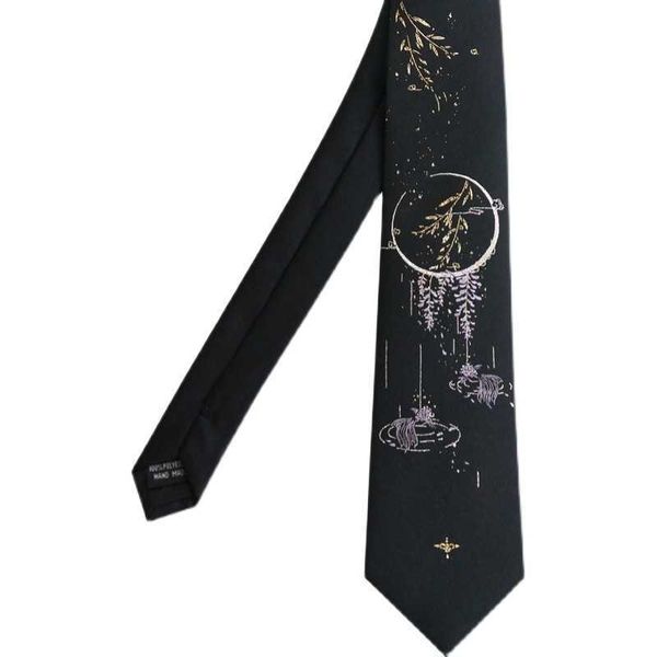 neck ties new men's male black necktie original design goldfish wisteria bronzing silver black tie moon student party tie j230227, Blue;purple
neck ties new men's male black necktie original design goldfish wisteria bronzing silver black tie moon student party tie j230227, Blue;purple