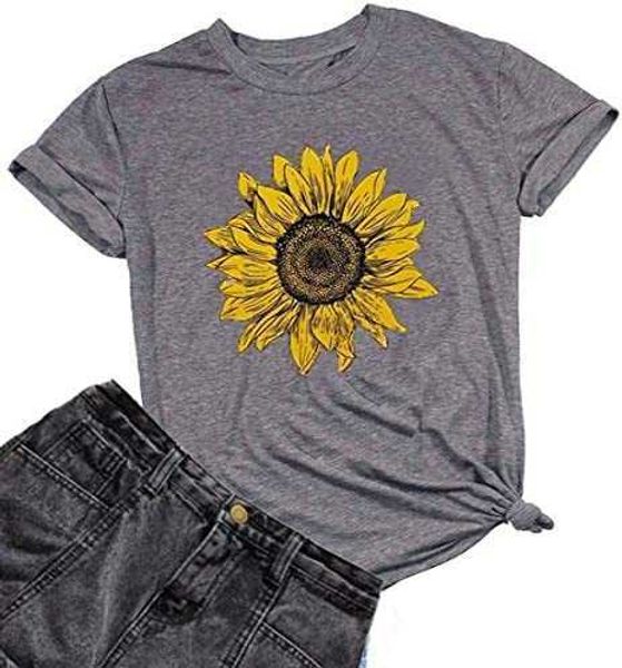 women's summer sunflower t shirt cute flower graphic loose tees crew neck short sleeve casual women cotton bloused87w, White
women's summer sunflower t shirt cute flower graphic loose tees crew neck short sleeve casual women cotton bloused87w, White