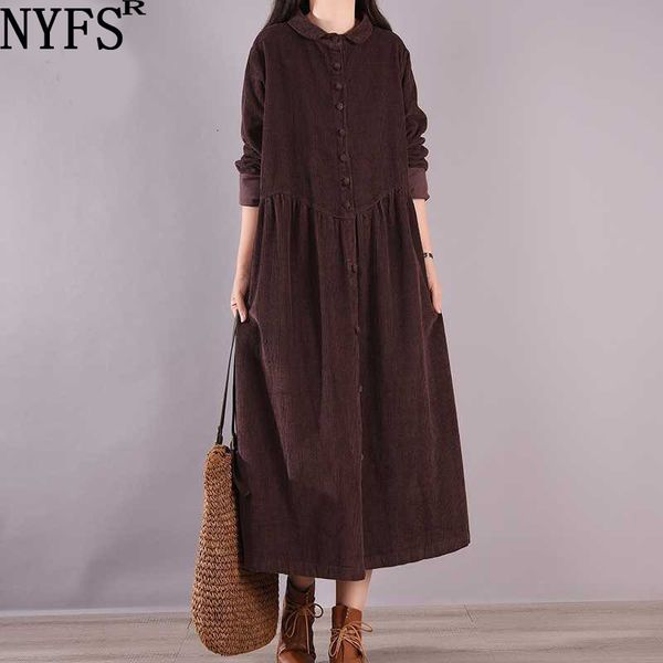 casual dresses nyfs sping autumn woman dress vestidos female robe vintage loose lady corduroy solid dresses 230227, Black;gray
casual dresses nyfs sping autumn woman dress vestidos female robe vintage loose lady corduroy solid dresses 230227, Black;gray