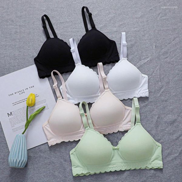bras thin wireless bra girl gather adjustable lace bow student comfortable teenage clothing soft for women, Red;black
bras thin wireless bra girl gather adjustable lace bow student comfortable teenage clothing soft for women, Red;black