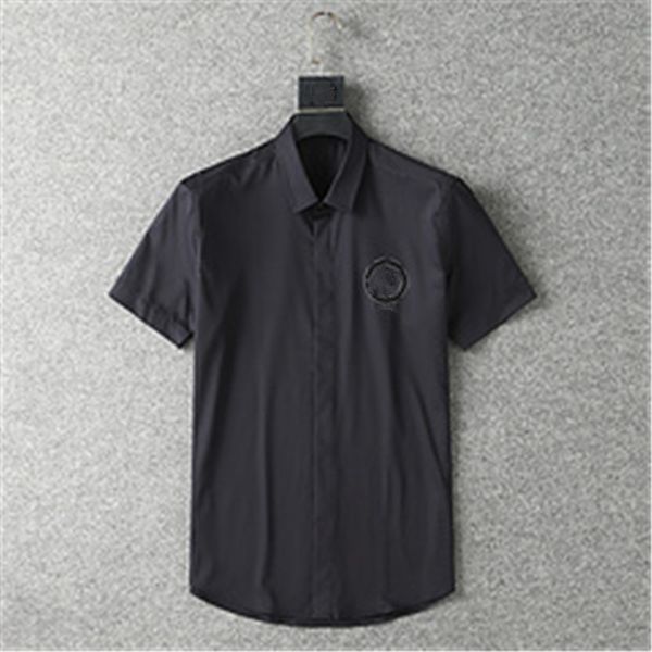 men's formal shirt luxury slim short sleeve casual business clothing -xxxl, White;black
men's formal shirt luxury slim short sleeve casual business clothing -xxxl, White;black