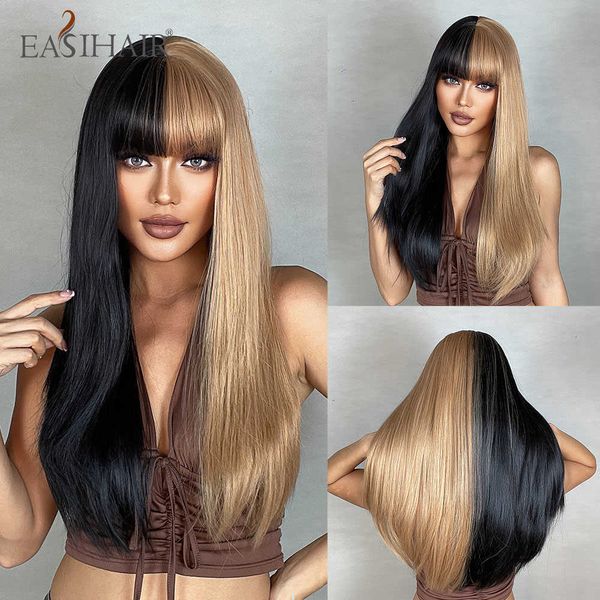 synthetic wigs long straight synthetic wigs with bangs half black blonde christmas wig for women cosplay natural hair heat resistant fiber 2 
synthetic wigs long straight synthetic wigs with bangs half black blonde christmas wig for women cosplay natural hair heat resistant fiber 2