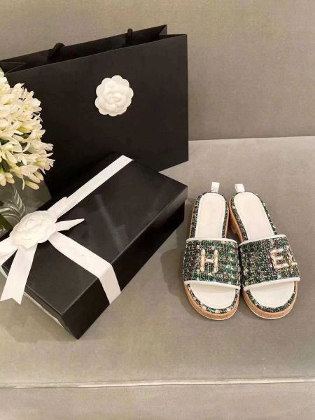 sandals luxurys slipper women tweed leather straw woven slides slips on wedge flats fashion beach mule brand flip flops casual shoes p woj, Black
sandals luxurys slipper women tweed leather straw woven slides slips on wedge flats fashion beach mule brand flip flops casual shoes p woj, Black