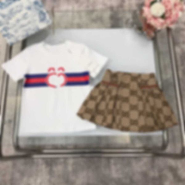 girl's dresses spring summer dress printed cotton round neck t-shirt jacquard denim pleated skirt, Red;yellow
girl's dresses spring summer dress printed cotton round neck t-shirt jacquard denim pleated skirt, Red;yellow