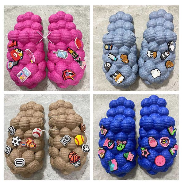 slippers bubble slides with charms beach men women sandals 2022 summer house shoes platform ball size 35-48 y2302, Black
slippers bubble slides with charms beach men women sandals 2022 summer house shoes platform ball size 35-48 y2302, Black