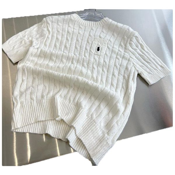 23ss fashion womens knits sweater short sleeve sweater letter jacquard comfortable wool blend clothing designer women crew neck pink aaa, White
23ss fashion womens knits sweater short sleeve sweater letter jacquard comfortable wool blend clothing designer women crew neck pink aaa, White