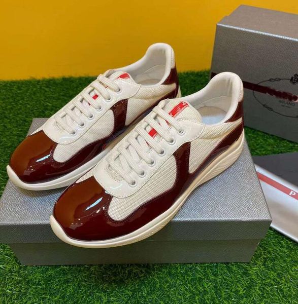 luxury brand high-sneakers shoes men casual walking america's cup sports fabric patent leather outdoor high sneaker designer trainers w, Black
luxury brand high-sneakers shoes men casual walking america's cup sports fabric patent leather outdoor high sneaker designer trainers w, Black