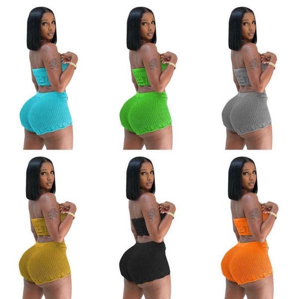 designer casual women tracksuits two piece set sleeveless straplessand shorts ribbed sportswear 6 color, Gray
designer casual women tracksuits two piece set sleeveless straplessand shorts ribbed sportswear 6 color, Gray