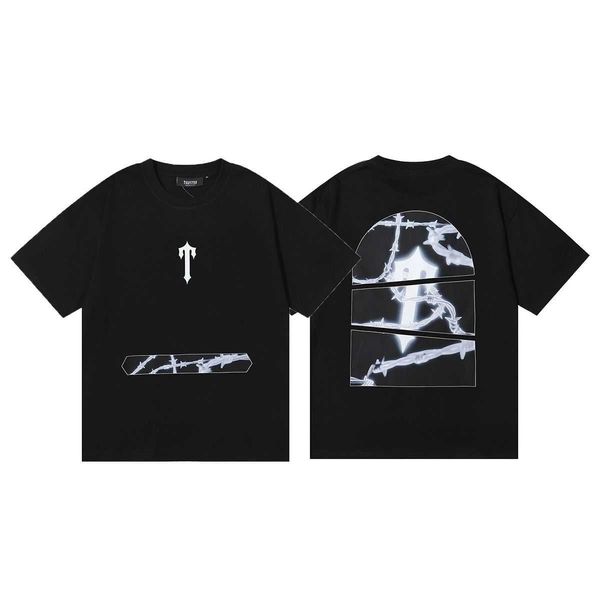 new fashion brand trapstar barbed wire aow tee double yarn cotton casual short-sleeved t-shirt for men and women, White;black
new fashion brand trapstar barbed wire aow tee double yarn cotton casual short-sleeved t-shirt for men and women, White;black