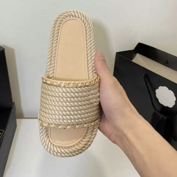 sandals luxurys slipper women tweed leather straw wovens slides slip on wedge flats fashion beach mule brand flip flops casual shoes p woj, Black
sandals luxurys slipper women tweed leather straw wovens slides slip on wedge flats fashion beach mule brand flip flops casual shoes p woj, Black