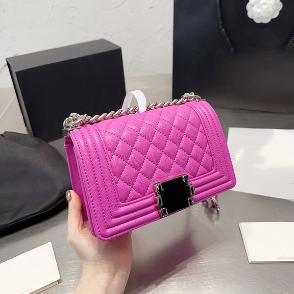 womens designer classic mini boy bags caviar leather quilted calfskin purse silver metal hardware chain crossbody shoulder luxury handbags o
womens designer classic mini boy bags caviar leather quilted calfskin purse silver metal hardware chain crossbody shoulder luxury handbags o