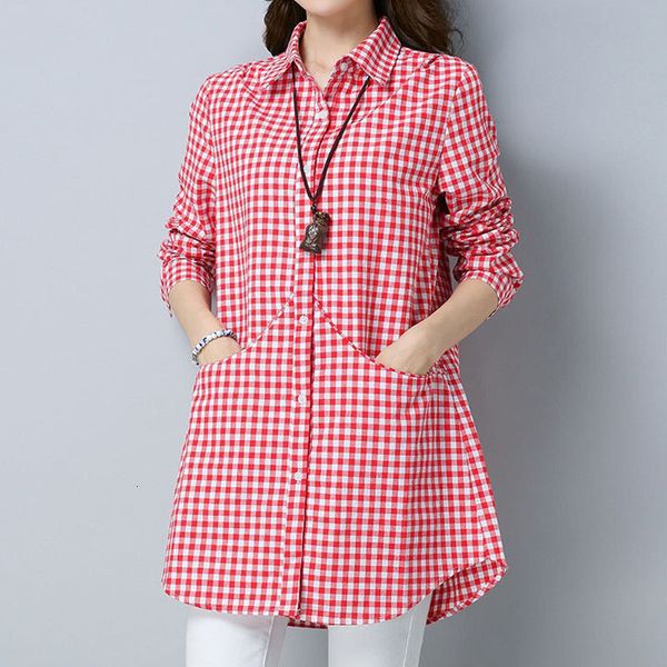 women's blouses shirts women's long sleeve casual plaid shirt autumn fashion korean polo-neck vintage single-breasted pockets blou, White
women's blouses shirts women's long sleeve casual plaid shirt autumn fashion korean polo-neck vintage single-breasted pockets blou, White