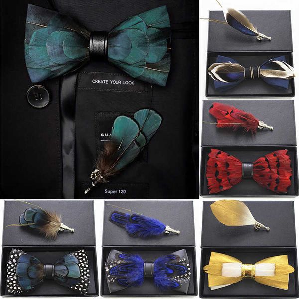 neck ties ricnais natural bird feather brooch bow tie set exquisite handmade bowtie set for mens bridegroom accessories with box gift bule j, Blue;purple
neck ties ricnais natural bird feather brooch bow tie set exquisite handmade bowtie set for mens bridegroom accessories with box gift bule j, Blue;purple