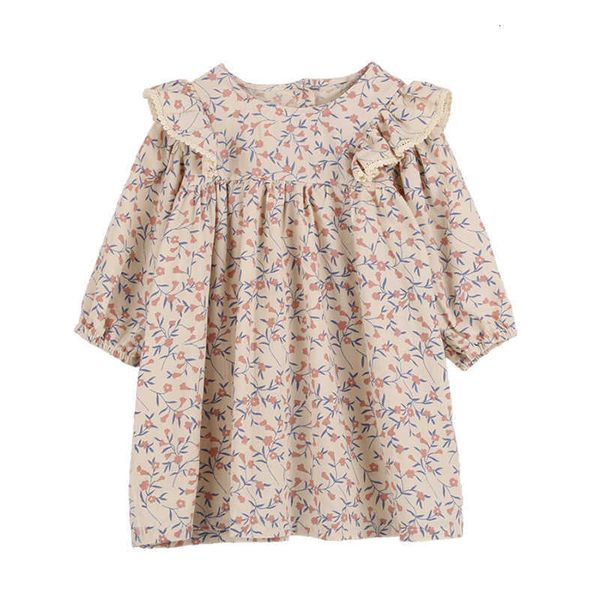 chil1en's spring and autumn new girl's baby long sleeved korean cotton hemp floral doll 1ess chil1en's temperament princess s, Blue
chil1en's spring and autumn new girl's baby long sleeved korean cotton hemp floral doll 1ess chil1en's temperament princess s, Blue