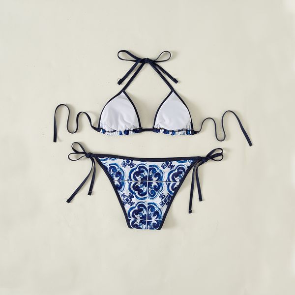 women's swimwear random fire print contrast trim triangle halter neck tie back line side high cut two piece bikini swimsuit women', White;black
women's swimwear random fire print contrast trim triangle halter neck tie back line side high cut two piece bikini swimsuit women', White;black