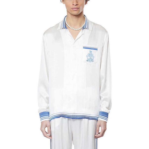 casablanca silk casual shirt men and women white blue flying fish sicilian lovers same fashion brand long-sleeved shirt, White;black
casablanca silk casual shirt men and women white blue flying fish sicilian lovers same fashion brand long-sleeved shirt, White;black