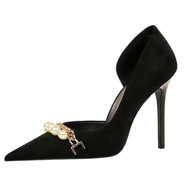 new pointy pearl metal super high heel banquet party wedding bridal casual shoes fashion sandals, Black
new pointy pearl metal super high heel banquet party wedding bridal casual shoes fashion sandals, Black