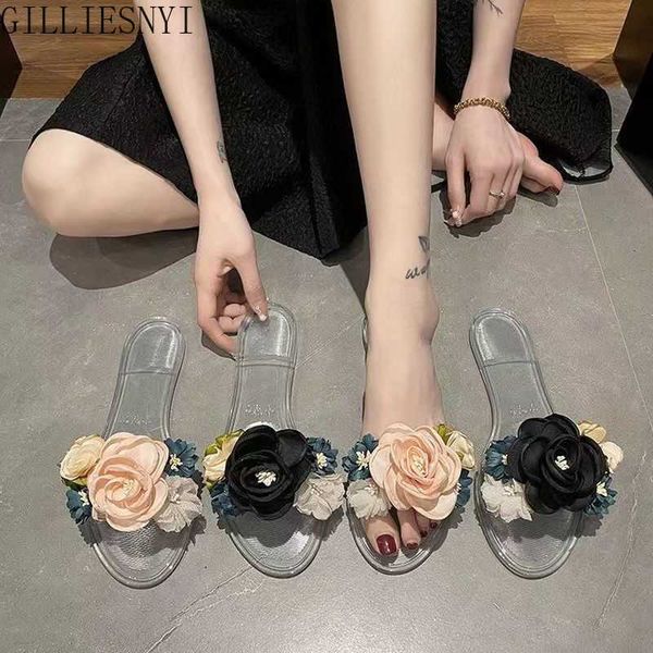 slippers fashion summer women transparent sole flower decorate for woman comfortable antiskid luxury shoes 2022 y2302, Black
slippers fashion summer women transparent sole flower decorate for woman comfortable antiskid luxury shoes 2022 y2302, Black