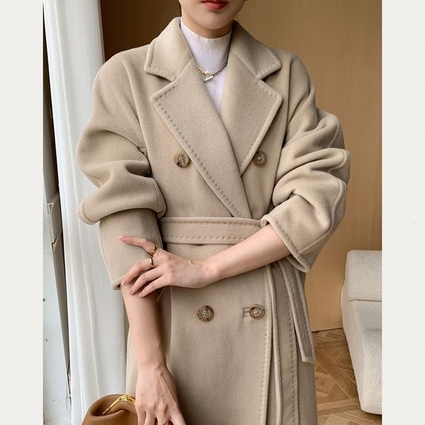 women's wool blend cashmere coat long overcoat slim and thin fashion winter outerwea h127 230227, Black
women's wool blend cashmere coat long overcoat slim and thin fashion winter outerwea h127 230227, Black