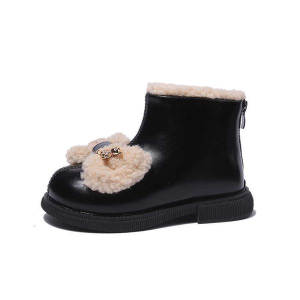 girls' short boots 1 winter 1 british style plush martin boots chil1en's bowknot splice fashion princess cotton boots, Black
girls' short boots 1 winter 1 british style plush martin boots chil1en's bowknot splice fashion princess cotton boots, Black
