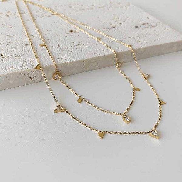 water drop tassel necklace small crowd folding necklace fashion cool zircon super flash collar chain, Silver
water drop tassel necklace small crowd folding necklace fashion cool zircon super flash collar chain, Silver