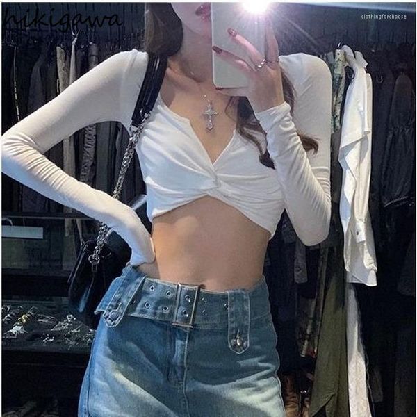 women's t shirts crop 2023 mujer t-shirts for women v-neck long sleeve fashion woman tshirts y2k clothes korean white shirt
women's t shirts crop 2023 mujer t-shirts for women v-neck long sleeve fashion woman tshirts y2k clothes korean white shirt