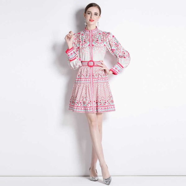 women's casual dresses national style printed dresses high-grade sense of light luxury stand collar bubble sleeve lace up waist closing, Black;gray
women's casual dresses national style printed dresses high-grade sense of light luxury stand collar bubble sleeve lace up waist closing, Black;gray