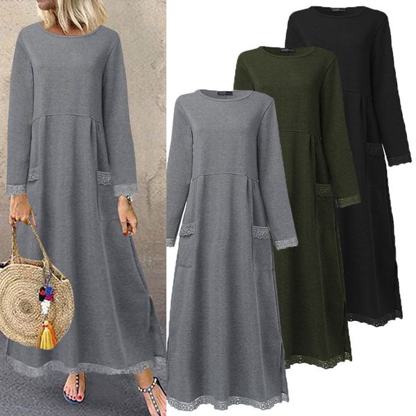 casual dresses fashion womens autumn sundress zanzea 2023 lace patchwork sweatshirts dress female hoodies maxi vestidos pullover 230227, Black;gray
casual dresses fashion womens autumn sundress zanzea 2023 lace patchwork sweatshirts dress female hoodies maxi vestidos pullover 230227, Black;gray