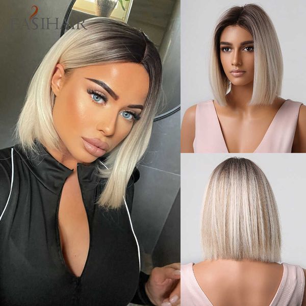 synthetic wigs short straight bob wigs ash blonde ombre natural hair dark root synthetic middle part for women heat resistant cosplay 230227, Black
synthetic wigs short straight bob wigs ash blonde ombre natural hair dark root synthetic middle part for women heat resistant cosplay 230227, Black