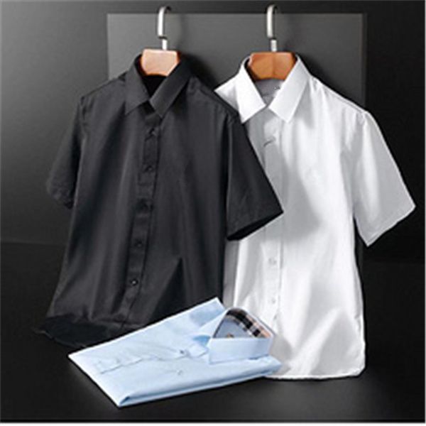 men's shirt short sleeve solid casual business shirt s-xxxl-16, White;black
men's shirt short sleeve solid casual business shirt s-xxxl-16, White;black
