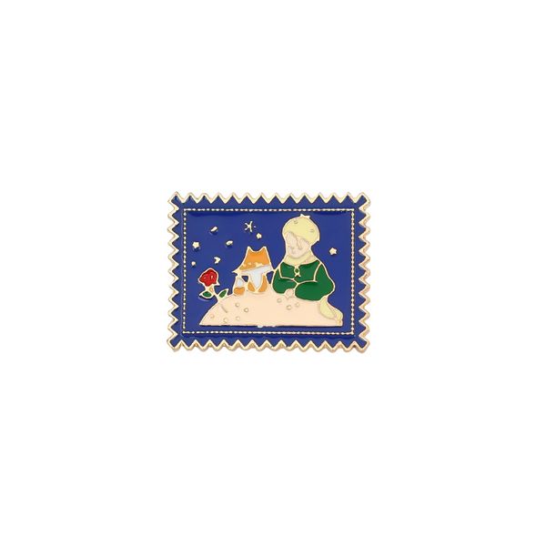 gold plated postage stamp brooches for women cartoon little prince rose fox enamel paint lapel pins badges gift bag accessories collar pin, Gray
gold plated postage stamp brooches for women cartoon little prince rose fox enamel paint lapel pins badges gift bag accessories collar pin, Gray