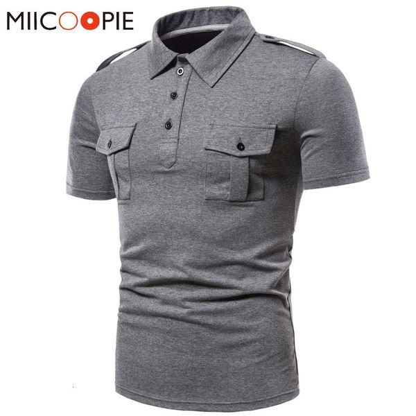 men's polos polos para hombre men brand casual solid color double pocket polo homme cargo combat training polo shirt for men summer 23, White;black
men's polos polos para hombre men brand casual solid color double pocket polo homme cargo combat training polo shirt for men summer 23, White;black