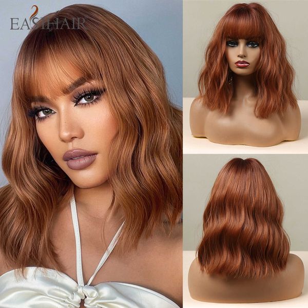 synthetic wigs easihair red brown wigs with bangs synthetic orange short bob with wig glueless natural wave heat resist 230227, Black
synthetic wigs easihair red brown wigs with bangs synthetic orange short bob with wig glueless natural wave heat resist 230227, Black