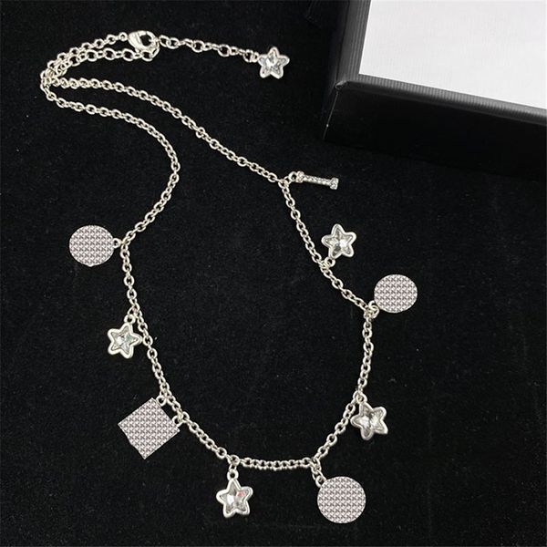 white wrapped stars pendant necklaces women letter diamond necklaces lady adjustable slivery elegant jewelry, Silver
white wrapped stars pendant necklaces women letter diamond necklaces lady adjustable slivery elegant jewelry, Silver