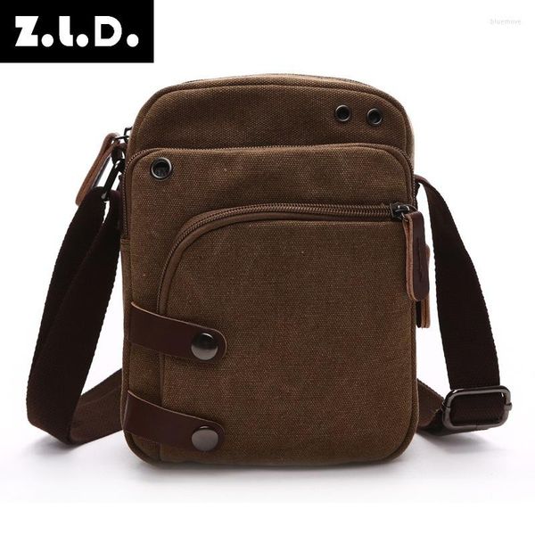 bag fashion shoulder classic retro canvas multi-function messenger small square
