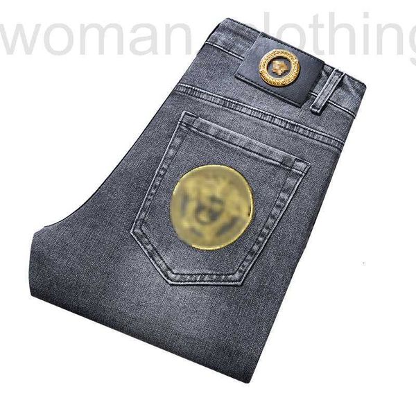 men's jeans designer european fashion brand grey denim trousers spring and summer casual elastic slim fit small leg cropped light luxur, Blue
men's jeans designer european fashion brand grey denim trousers spring and summer casual elastic slim fit small leg cropped light luxur, Blue