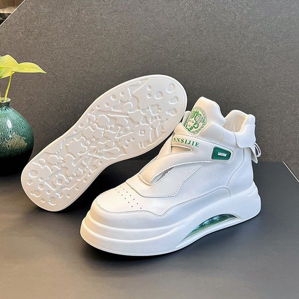 2023 high sneaker men air cushion board shoe fashion casual microfiber leather upper height increased flat platform running shoes, Black
2023 high sneaker men air cushion board shoe fashion casual microfiber leather upper height increased flat platform running shoes, Black
