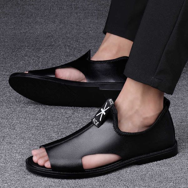 slippers brand new summer men sandals leisure beach men shoes genuine leather sandals fashion men's sandals y2302, Black
slippers brand new summer men sandals leisure beach men shoes genuine leather sandals fashion men's sandals y2302, Black