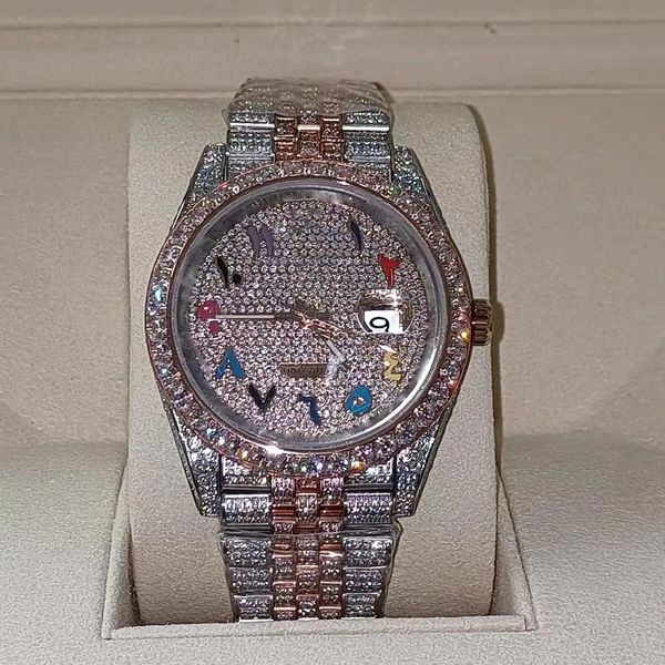 limited sale 5a zircon crystal diamond men's watch automatic mechanical movement sapphire glass 904 stainless steel material original b, Slivery;brown
limited sale 5a zircon crystal diamond men's watch automatic mechanical movement sapphire glass 904 stainless steel material original b, Slivery;brown