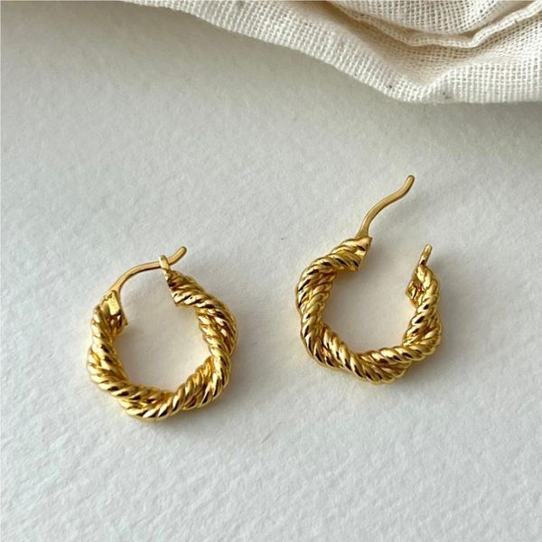 braided hoop huggie earrings 925 sterling silver earring vintage luxury jewelry gold silver color accessories gift for women, Golden;silver
braided hoop huggie earrings 925 sterling silver earring vintage luxury jewelry gold silver color accessories gift for women, Golden;silver
