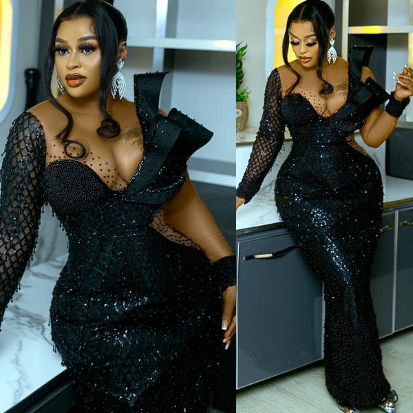 2023 arabic aso ebi sheath black prom dresses beaded sequined lace evening formal party second reception birthday engagement bridesmaid gown
2023 arabic aso ebi sheath black prom dresses beaded sequined lace evening formal party second reception birthday engagement bridesmaid gown