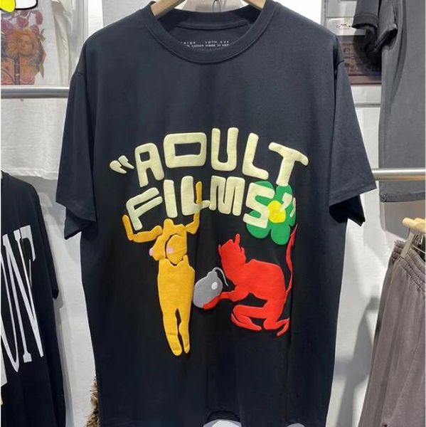 23ss foam print t shirt men's plus tees women cotton fashion tee short sleeve, Black;brown
23ss foam print t shirt men's plus tees women cotton fashion tee short sleeve, Black;brown