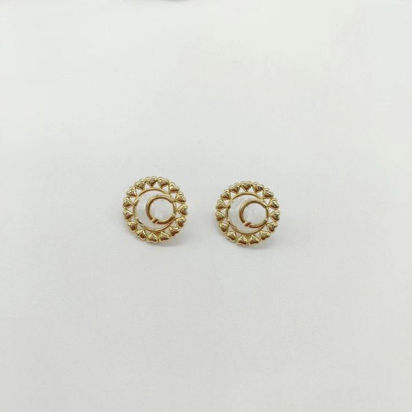 2023 luxury quality charm stud earring with diamond round shape brooch hollow design have box stamp ps3413, Golden
2023 luxury quality charm stud earring with diamond round shape brooch hollow design have box stamp ps3413, Golden