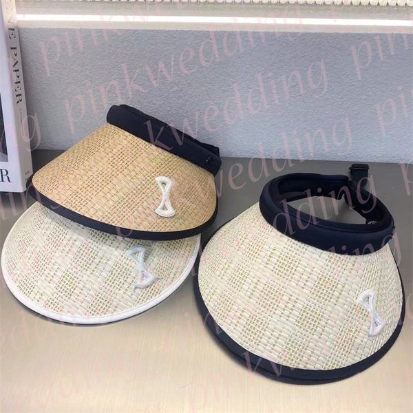 women visor cap summer vacation sun hat jacquard letter wide brim empty baseball cap, Blue;gray
women visor cap summer vacation sun hat jacquard letter wide brim empty baseball cap, Blue;gray