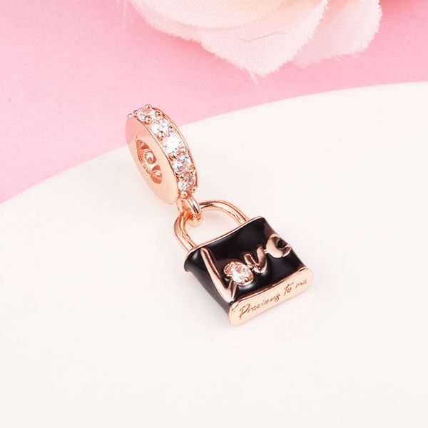 rose gold metal plated love padlock dangle charm bead only fits european pandora type jewelry bracelets necklaces, Black
rose gold metal plated love padlock dangle charm bead only fits european pandora type jewelry bracelets necklaces, Black