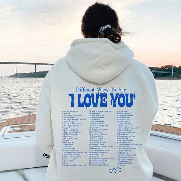 womens hoodies sweatshirts ways to say i love you hoodie retro aesthetic clothing tumblr vsco hooded sweatshirt trendy vintage positive vibe, Black
womens hoodies sweatshirts ways to say i love you hoodie retro aesthetic clothing tumblr vsco hooded sweatshirt trendy vintage positive vibe, Black