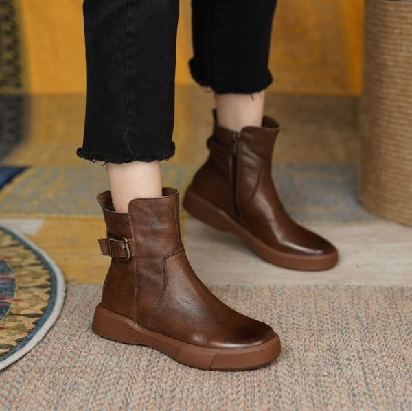 boots chelsea boots for women autumn winter women's shoes retro casual flat ankle boots female fashion platform short boots 230228, Black
boots chelsea boots for women autumn winter women's shoes retro casual flat ankle boots female fashion platform short boots 230228, Black