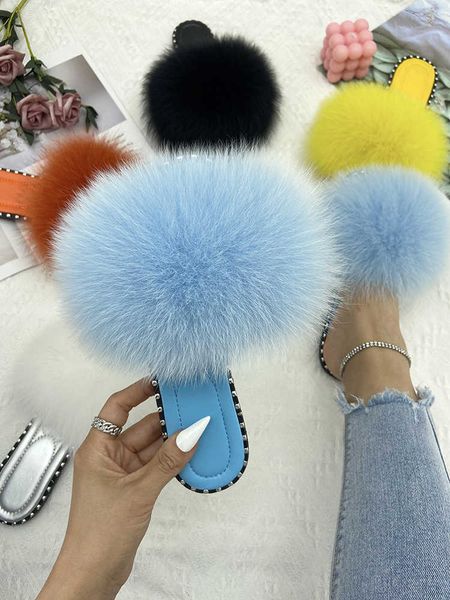 slippers women luxury natural fur slides ladies summer rivets house real fox outdoor woman ry flats sandals flip flops y2302, Black
slippers women luxury natural fur slides ladies summer rivets house real fox outdoor woman ry flats sandals flip flops y2302, Black